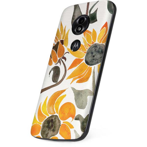 Cat Coq Yellow Sunflower Moto E5 Play Skin